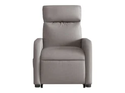 Outlet vidaxl Poltrona reclinável elevatória tecido cinzento-acastanhado Taupe