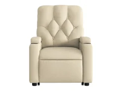Poltrona*vidaxl Poltrona reclinável elevatória elétrica tecido cor Creme