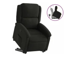 New Poltrona reclinável elevatória tecido PT746833 Preto