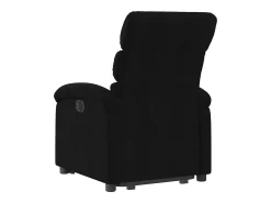 Discount vidaxl Poltrona reclinável elevatória elétrica tecido Preto