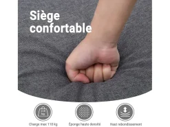 Discount vidaxl Poltrona reclinável elevatória elétrica tecido Preto