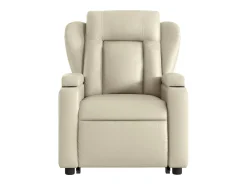 vidaxl Poltrona reclinável elevatória couro artificial cor^ Poltrona