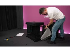 vidaxl Poltrona reclinável elevatória couro artificial cor^ Poltrona