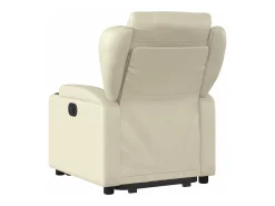 vidaxl Poltrona reclinável elevatória couro artificial cor^ Poltrona