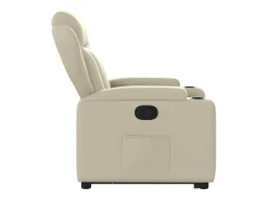 vidaxl Poltrona reclinável elevatória couro artificial cor^ Poltrona