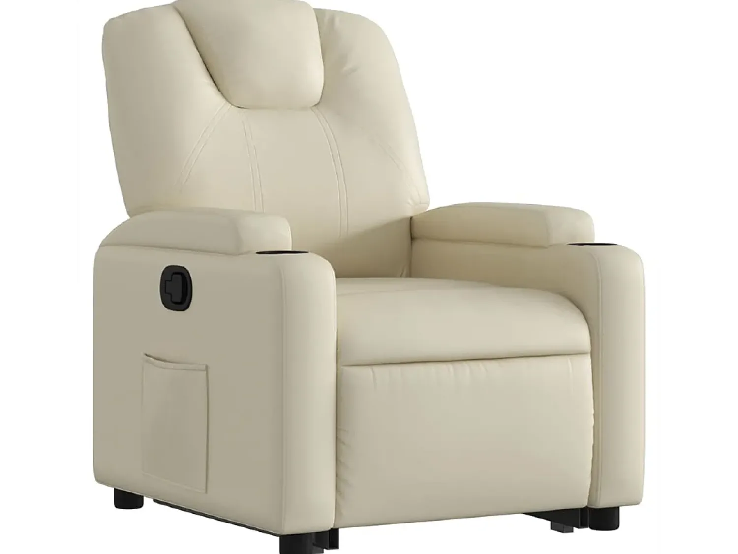 Sale Poltrona reclinável elevatória couro artificial cor PT455070 Creme