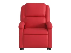 New vidaxl Poltrona reclinável elevatória couro artificial Vermelho