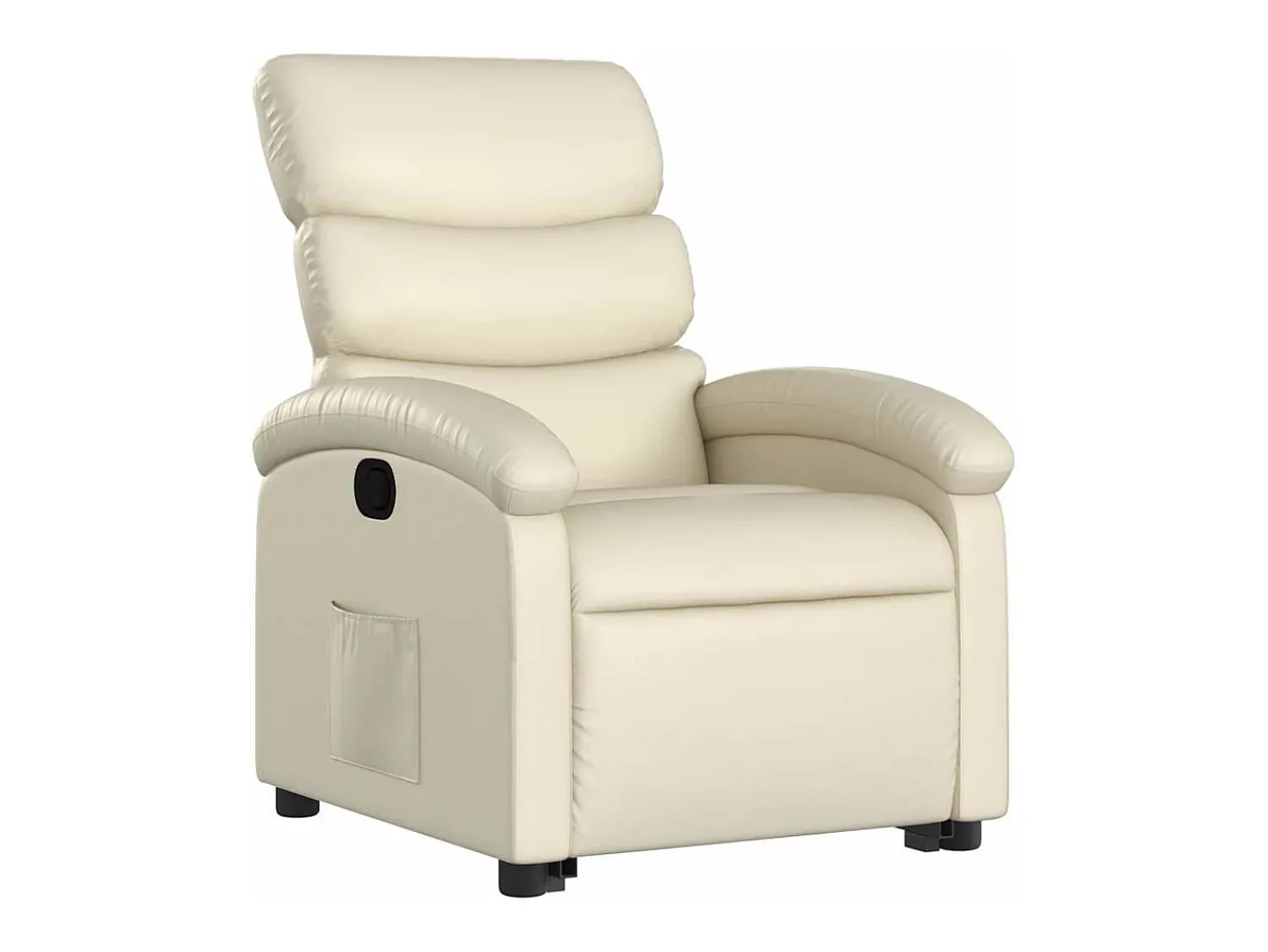 Poltrona|vidaxl Poltrona reclinável elevatória couro artificial cor Creme