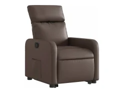 Poltrona reclinável elevatória couro artificial PT601556^ Poltrona