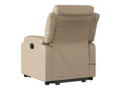 Sale vidaxl Poltrona reclinável elevatória elétrica couro artif. cappuccino Castanho