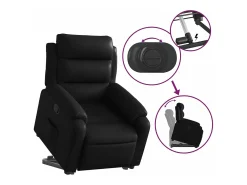 Poltrona* Poltrona reclinável elevatória couro artificial PT527944 Preto