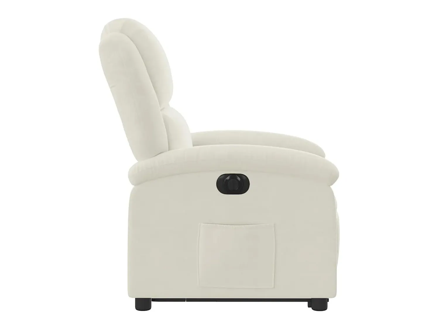 Poltrona*vidaxl Poltrona reclinável elevatória elétrica veludo Creme
