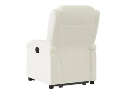 Poltrona*vidaxl Poltrona reclinável elevatória elétrica veludo Creme