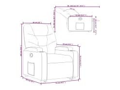 Hot vidaxl Poltrona reclinável elevatória couro artificial cor cappuccino Castanho