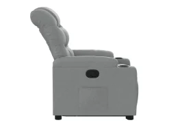 Poltrona*vidaxl Poltrona reclinável elevatória tecido -claro Cinzento
