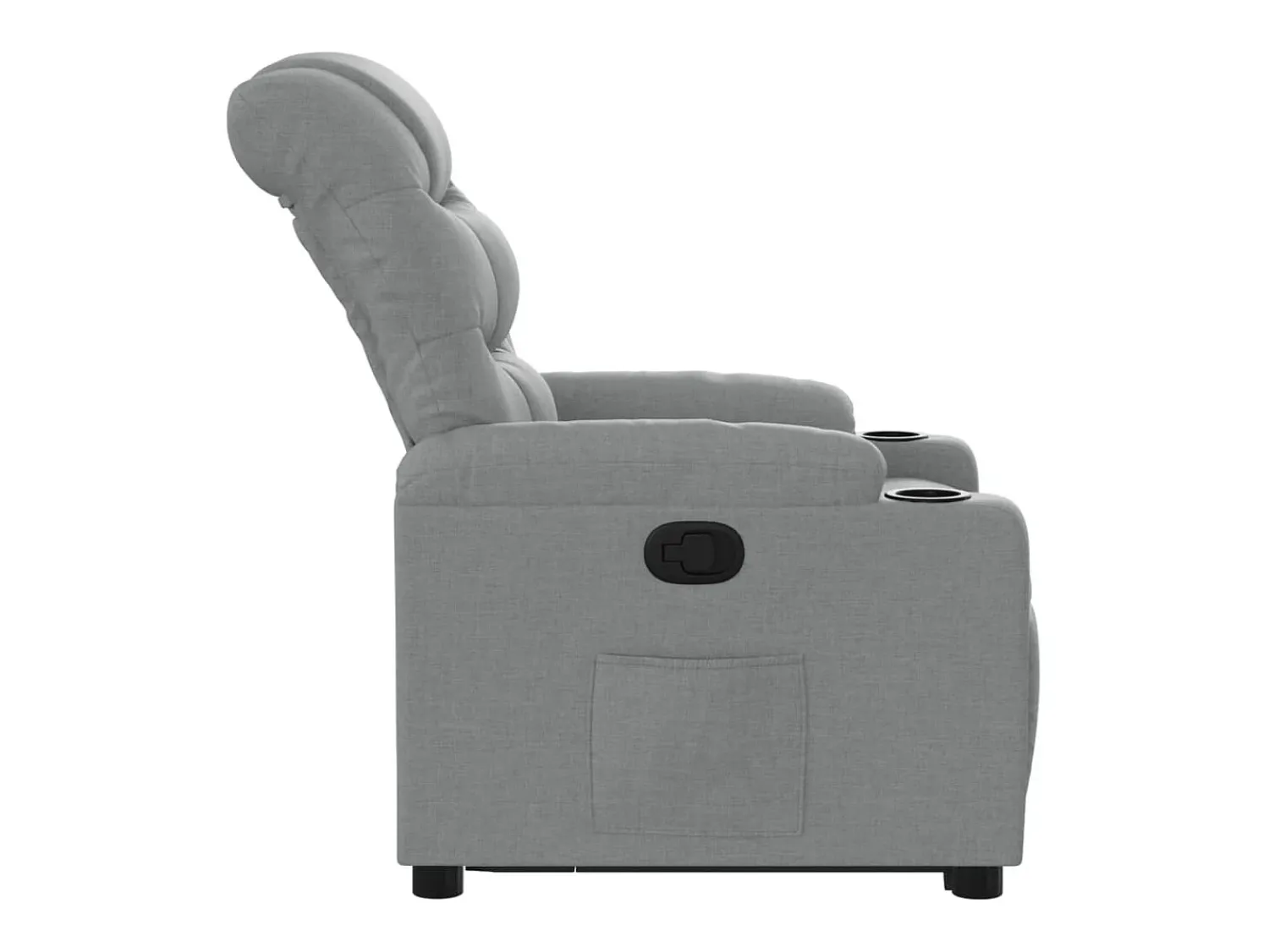 Poltrona*vidaxl Poltrona reclinável elevatória tecido -claro Cinzento