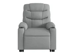 Poltrona*vidaxl Poltrona reclinável elevatória tecido -claro Cinzento
