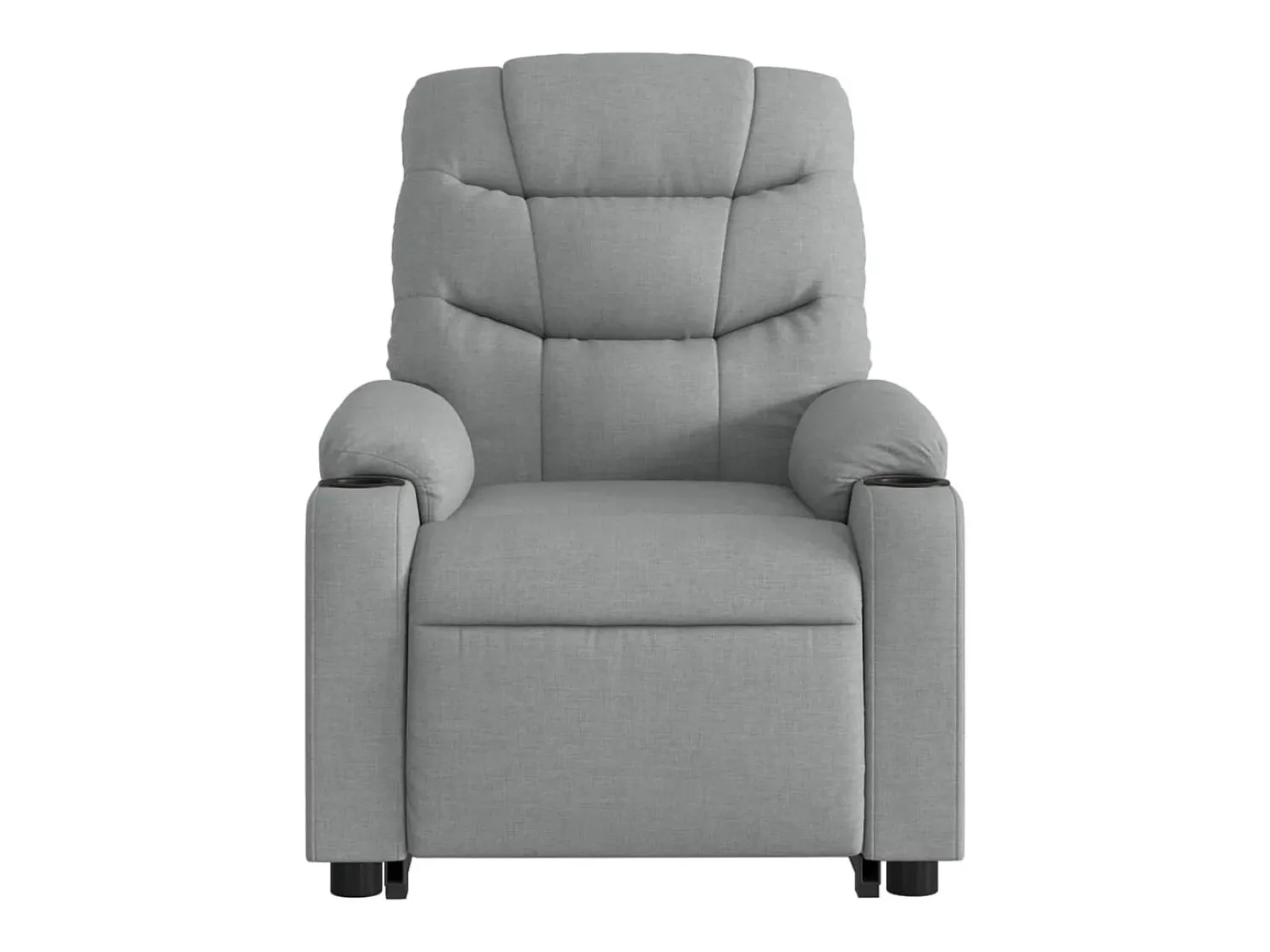 Poltrona*vidaxl Poltrona reclinável elevatória tecido -claro Cinzento