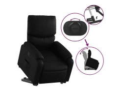 Poltrona* Poltrona reclinável elevatória couro artificial PT922250 Preto