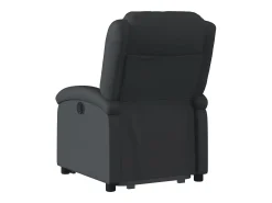 Sale vidaxl Poltrona reclinável elevatória couro genuíno Preto
