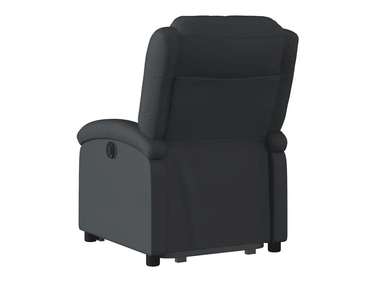Sale vidaxl Poltrona reclinável elevatória couro genuíno Preto