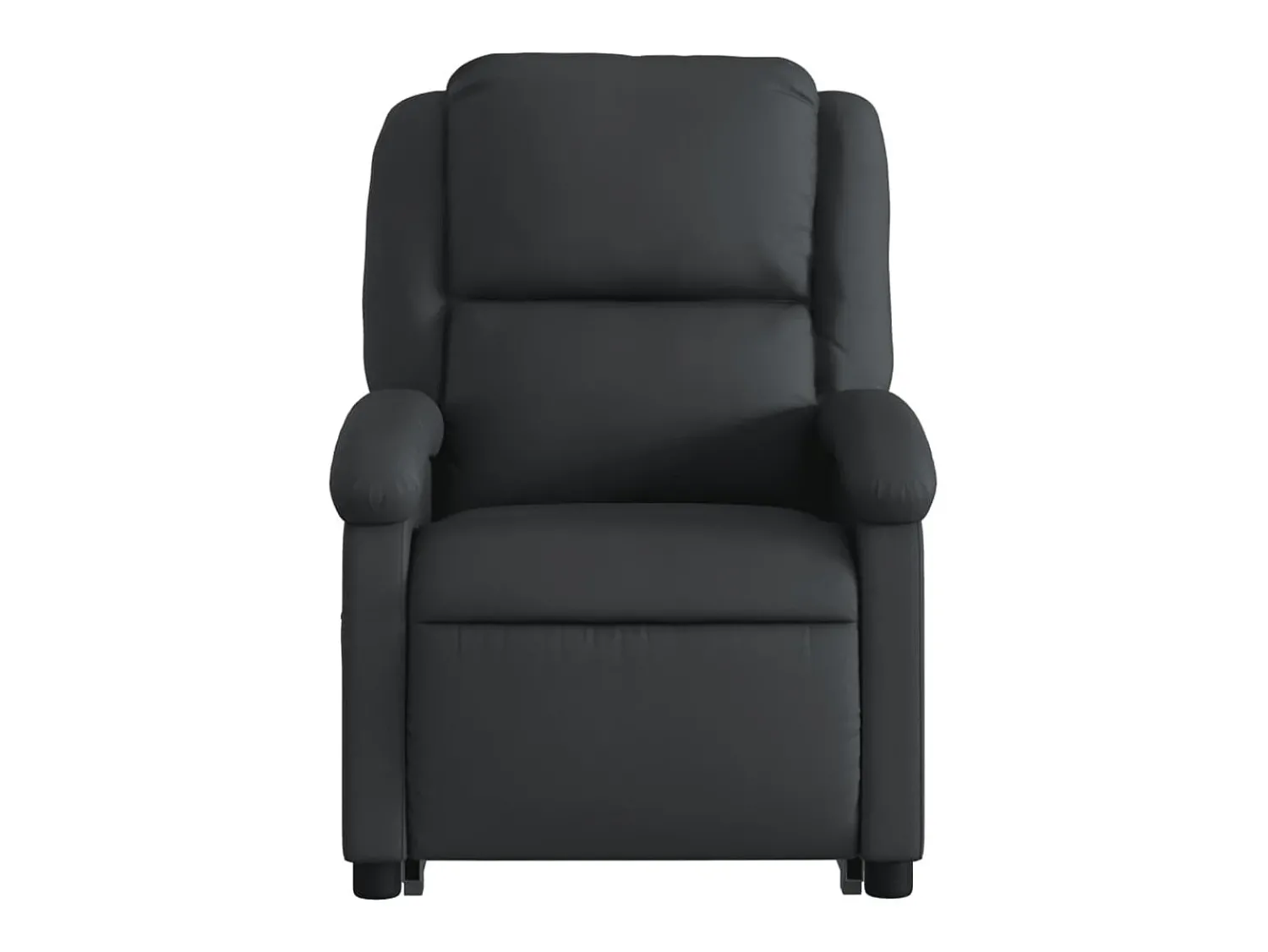 Sale vidaxl Poltrona reclinável elevatória couro genuíno Preto