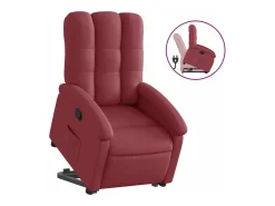 Outlet Poltrona reclinável elevatória tecido tinto PT468276 Vermelho