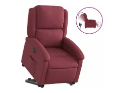 Hot vidaxl Poltrona reclinável elevatória elétrica tecido -tinto Vermelho
