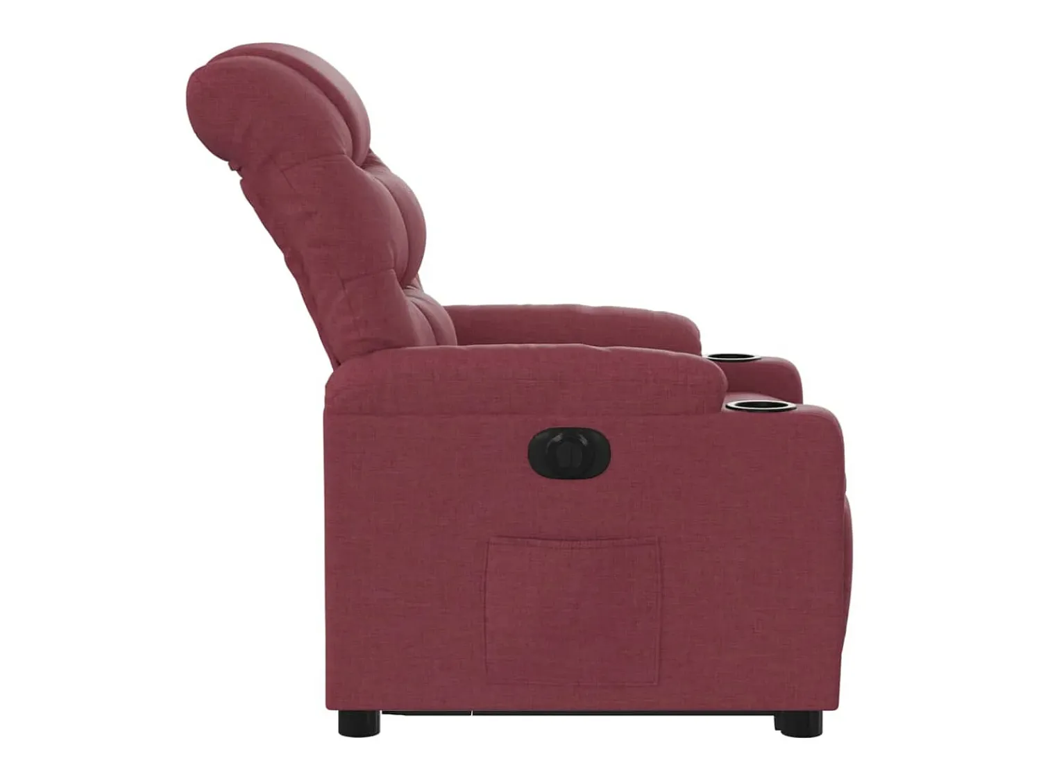 Poltrona|vidaxl Poltrona reclinável elevatória elétrica tecido -tinto Vermelho