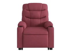 Poltrona|vidaxl Poltrona reclinável elevatória elétrica tecido -tinto Vermelho