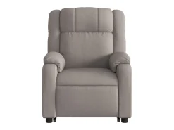 Poltrona|vidaxl Poltrona reclinável elevatória tecido cinzento-acastanhado Taupe
