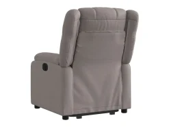 Poltrona|vidaxl Poltrona reclinável elevatória tecido cinzento-acastanhado Taupe