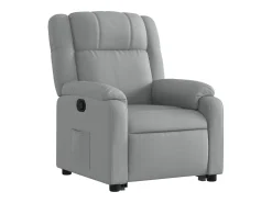 Clearance Poltrona reclinável elevatória tecido cinzento-claro PT351587 Cinzento claro