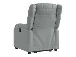 Clearance Poltrona reclinável elevatória tecido cinzento-claro PT351587 Cinzento claro