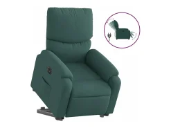 Sale Poltrona reclinável elevatória elétrica tecido -escuro PT858020 Verde