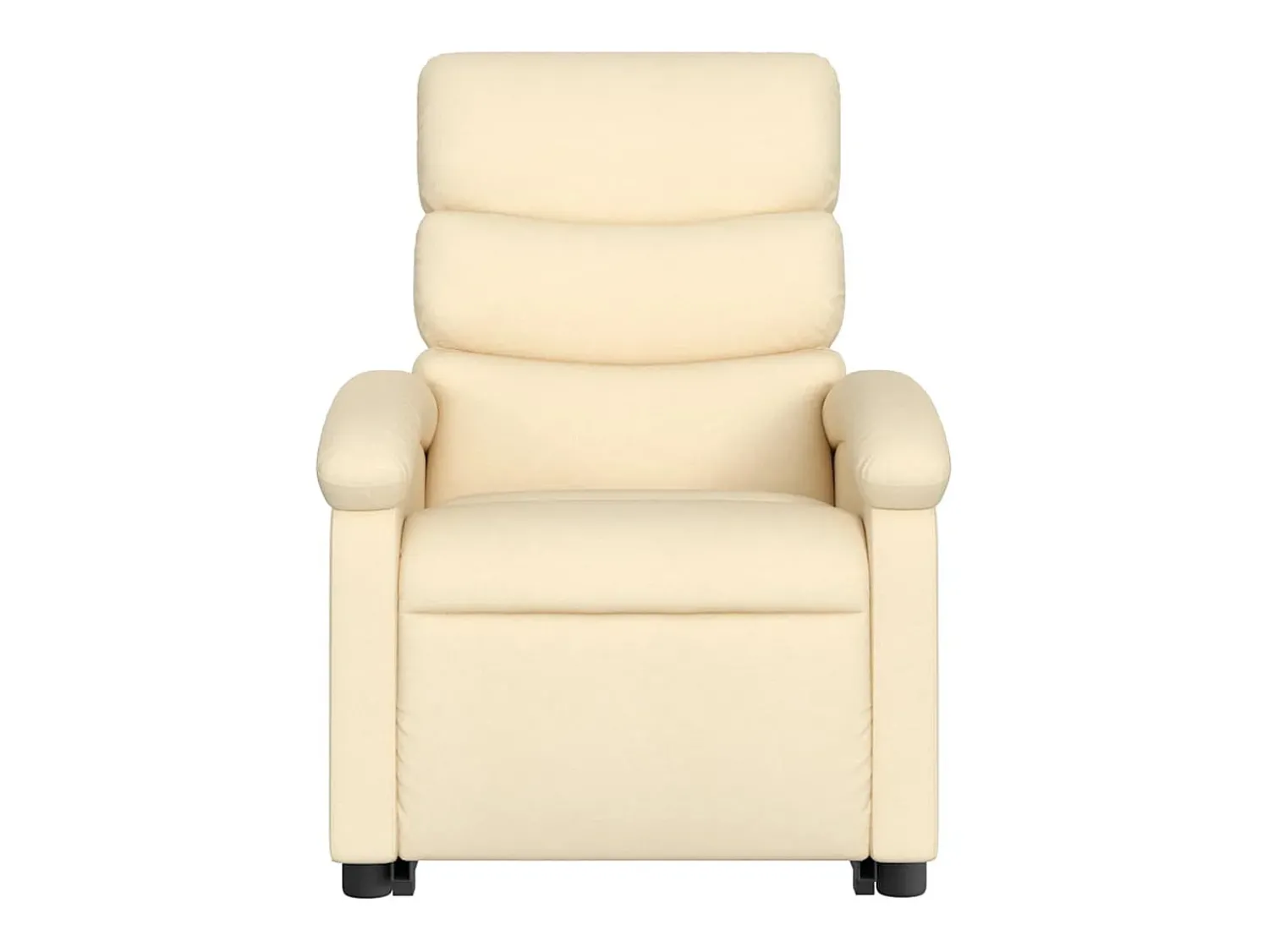 vidaxl Poltrona reclinável elevatória elétrica tecido cor Creme