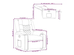 Poltrona|vidaxl Poltrona reclinável elevatória tecido -claro Cinzento