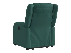 Poltrona|vidaxl Poltrona reclinável elevatória elétrica tecido -escuro Verde