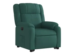 Poltrona|vidaxl Poltrona reclinável elevatória elétrica tecido -escuro Verde