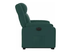 Poltrona|vidaxl Poltrona reclinável elevatória elétrica tecido -escuro Verde