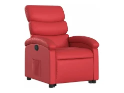 Poltrona* Poltrona reclinável elevatória couro artificial PT852852 Vermelho