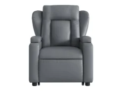 Poltrona*vidaxl Poltrona reclinável elevatória couro artificial Cinzento