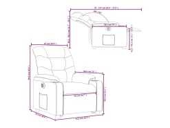 Discount vidaxl Poltrona reclinável elevatória elétrica couro artif. Cinzento