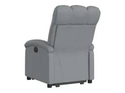 New vidaxl Poltrona reclinável elevatória tecido -claro Cinzento