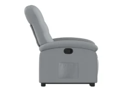 New vidaxl Poltrona reclinável elevatória tecido -claro Cinzento