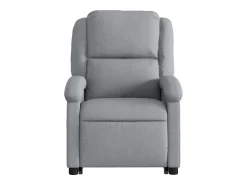 Poltrona*vidaxl Poltrona reclinável elevatória elétrica tecido -claro Cinzento