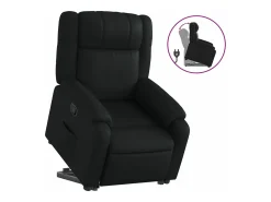 Poltrona| Poltrona reclinável elevatória couro artificial PT420904 Preto