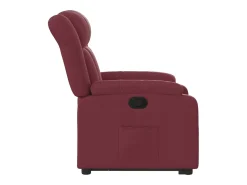 vidaxl Poltrona reclinável elevatória tecido tinto^ Poltrona