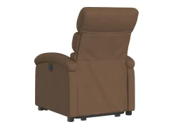 New Poltrona reclinável elevatória tecido PT524802 Castanho