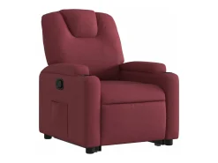 Clearance vidaxl Poltrona reclinável elevatória tecido tinto Vermelho